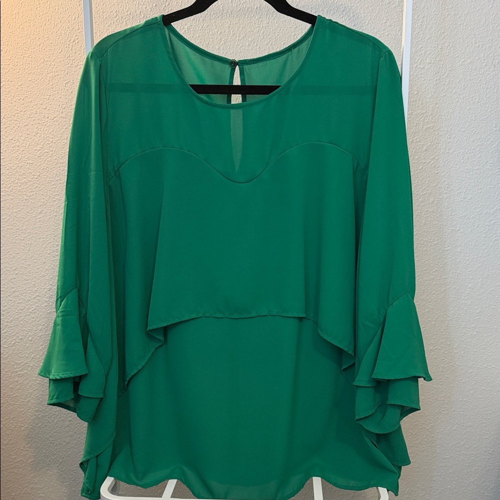 Eloquii Shear Layered Blouse